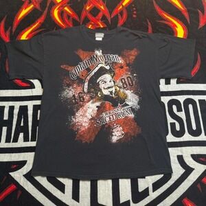 Captan Morgan Spiced Rum Black T-Shirt Pirate Ship Size XL